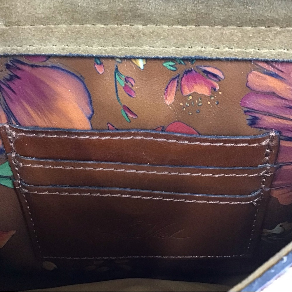 Patricia Nash Avellino Floral Leather Crossbody Purse Handbag - Picture 13 of 16